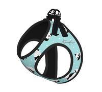 S Leash Vest Dog Harness - Small Sized Cartoon Panda Bear Print Pet Leash SetReflective for Outdoor and Dog Walking