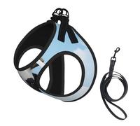 S Leash Vest Dog Harness - Small Sized Cow Patterns Print Pet Leash SetReflective for Outdoor and Dog Walking