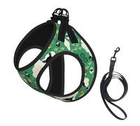 S Leash Vest Dog Harness - Small Sized Cute Cartoon Sheep Print Pet Leash SetReflective for Outdoor and Dog Walking