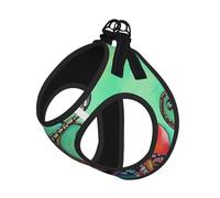 S Leash Vest Dog Harness - Small Sized cute octopus Print Pet Leash SetReflective for Outdoor and Dog Walking