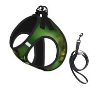 S Leash Vest Dog Harness - Small Sized Peace Frog Tree Print Pet Leash SetReflective for Outdoor and Dog Walking