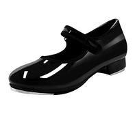s.lemon Black Patent Leather Merry Jane Tap Shoe for Toddlers Beginner 32