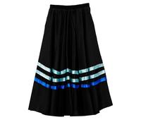 s.lemon Character Skirt, Black Elastic Waist Knee Length Ballerina Ballet Skirts for Rad Character Dance Blue 160