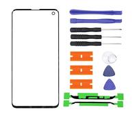 S&LEnterprise Front Glass Screen Replacement Repair Kit for Samsung Galaxy S10 SM-G973F 6.1" 2019 Front Lens Black with Tool Kit