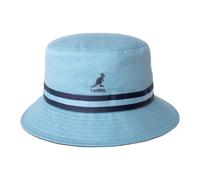 (S, Light Blue) Kangol Unisex Adult Striped Cotton Bucket Hat