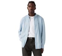 (S, Light Blue) Levis Mens Authentic Button-Down Long-Sleeved Shirt