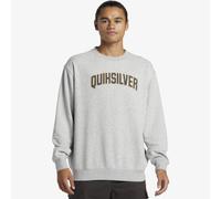 (S, Light Grey Heather) Quiksilver Mens Graphic Pullover Sweatshirt Sweater Top Jumper Warm