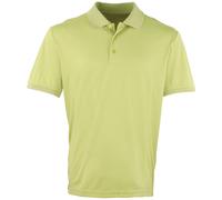 (S, Lime) Premier Mens Coolchecker Pique Short-Sleeved Polo Shirt
