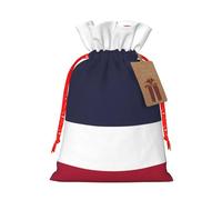 S Linen Christmas Wrap Gift Bags, Thailand Flag Print Drawstring Gift Bags, for Xmas Thanksgiving, Present Decor