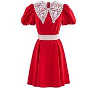 (S) Little Orphan Annie Cosplay Costume Annie Red Dress Musical theater Dress Adult Halloween Outfit for Women