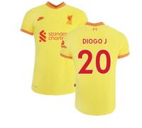 Liverpool Men's 2021 - 2022 3Rd Shirt - Diogo J. 20 in Yellow | Size: Small Liverpool Yellow S