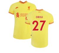 Liverpool Men's 2021 - 2022 3Rd Shirt - Origi 27 in Yellow | Size: Small Liverpool Yellow S