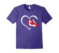 (S) Love Heart Canada Flag Map T Shirt for Canadian Gifts-Father's Day