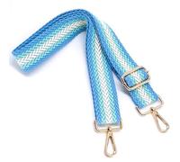 S&loyoe Purse Straps Replacement Crossbody Bag Strap Adjustable Wide Guitar Straps for Handbags 1.5inch, Textile Blue, Large