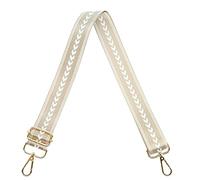S&loyoe Purse Straps Replacement Crossbody Bag Strap Adjustable Wide Guitar Straps for Handbags 1.5inch, Leaf Pattern Khaki, Large