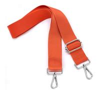 S&loyoe Silver Buckle Purse Straps Replacement Crossbody Bag Strap Adjustable Wide Guitar Straps for Handbags 1.5inch, A Pure Orange Silver, L, Boho,clourful