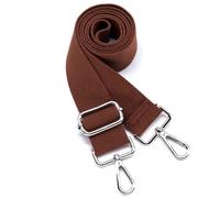 S&loyoe Solid Color Purse Straps Replacement Crossbody Bag Strap Adjustable Wide Guitar Straps for Handbags 1.5inch (Pure Brown Silver)