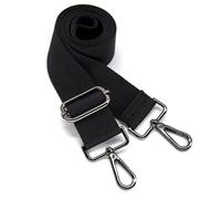 S&loyoe Thickened Solid Color Purse Straps Replacement Crossbody Bag Strap Adjustable Wide Guitar Straps for Handbags 1.5inch, Black Gunmetal Buckle, Large