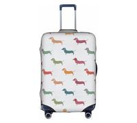 S Luggage Cover Protector - Fashionable Cute Dachshound Dogs Print Suitcase Cover, Aesthetic Travel Accessories, Invisible Zipper