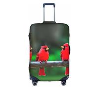 S Luggage Cover Protector - Fashionable Red Cute Birds Print Suitcase Cover, Aesthetic Travel Accessories, Invisible Zipper