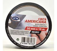 S&M Black Duct Tape 50mm x 10m SANEAPLAST- American Insulation Tape - 10 Metre Roll