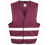 (S/M, Burgundy) Result Adults Unisex Core Enhanced Vis Vest