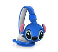 S&M Fashion Cute Blue Stit-ch Wireless Kids Headphones - Bluetooth Connectivity, Comfortable Fit, Fun Design, 3D Ears, Soft Cushioned Ear Pads, Foldable & Adjustable for Xmas, Birthday, Holidays