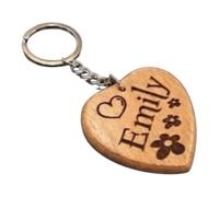 S M Gift Shop Emily Personalised Engraved Wooden Keyring