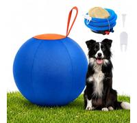 S/M/L Herding Ball for Dogs with Easy-Grab Handle, Interactive Indestructible Herding Ball for Outdoor Agility Training and Exercise, Tear-Resistant Cover (Not a Chew Toy) (Large)