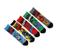 (S-M, Multicoloured) Marvel Comics Unisex Adult Socks (Pack of 5)