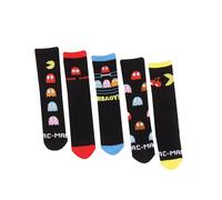 (S-M, Multicoloured) Pac Man Unisex Adult Socks Set (Pack of 5)