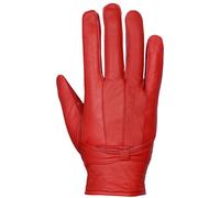(S-M, Red) Ladies Leather Gloves-Real Leather Winter Gloves for Women