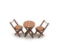 S.M.S. LX566 Wooden Bistro Table and Chair Laser Cut Kit, OO/HO Gauge