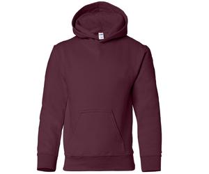 (S, Maroon) Gildan Heavy Blend Childrens Unisex Hooded Sweatshirt Top / Hoodie