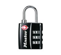 (S) Master Lock 4680EURDBLK 3-Digit Combination Padlock, Black, 30mm