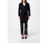 'S Max Mara Belted Virgin Wool Robe Coat with Shawl Collar - Size: 44 - female