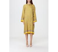 'S Max Mara Graphic Print Silk Chemisier Midi Dress with Mandarin Collar - Size: 44 - female