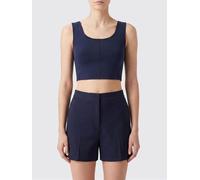'S Max Mara Sleeveless Cropped Cotton Top with U-Neckline - Size: S - female