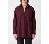 'S Max Mara Striped Cotton V-Neck Relaxed Fit Blouse - Size: 46 - female