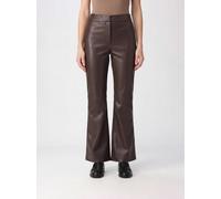 'S Max Mara Sublime Flared Mid-Rise Trousers in Smooth Calfskin Leather - Size: M - female