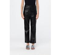 'S Max Mara Sublime Flared Mid-Rise Trousers in Smooth Calfskin Leather - Size: S - female