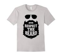 (S) Mens Funny Geek Bearded Tee For Men Respect the Beard T-Shirt-Father's Day