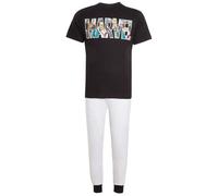 (S) Mens Marvel Pyjamas Teens Avengers Short Sleeved T-Shirt + Lounge Pants Gift Set