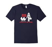 (S) Men's Star dads attack of the twins new baby Daddy funny t-shirt-Father's Day