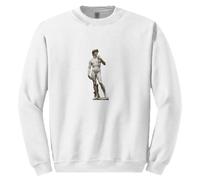(S) Michelangelo Statue of David White Sweat Mens Sweater Jumper Sweatshirt