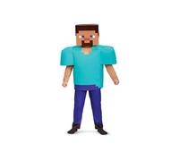 (S) Minecraft Costume Steve Kids Boys Cosplay Halloween Costume Party Fancy Dress Three Piece Set