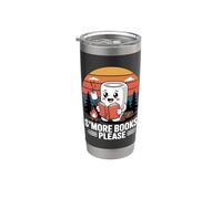 S´More Books Please Camping Reading Campfire Marshmallow Stainless Steel Insulated Tumbler