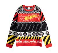 (S, Multicoloured) Hot Wheels Mens Tyre & Spanner Fairisle Christmas Jumper
