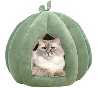 (S, multicoloured) Pumpkin Cat Bed, Semi-Closed Pumpkin Shape Pet Bed, Large Cats Cat Cave, Cute Cat Bed, Pumpkin Cat House, Cat Cave Bed, Thickened Cat Cave, Halloween