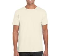 (S, Natural) Gildan Mens Soft Style Ringspun T Shirt
